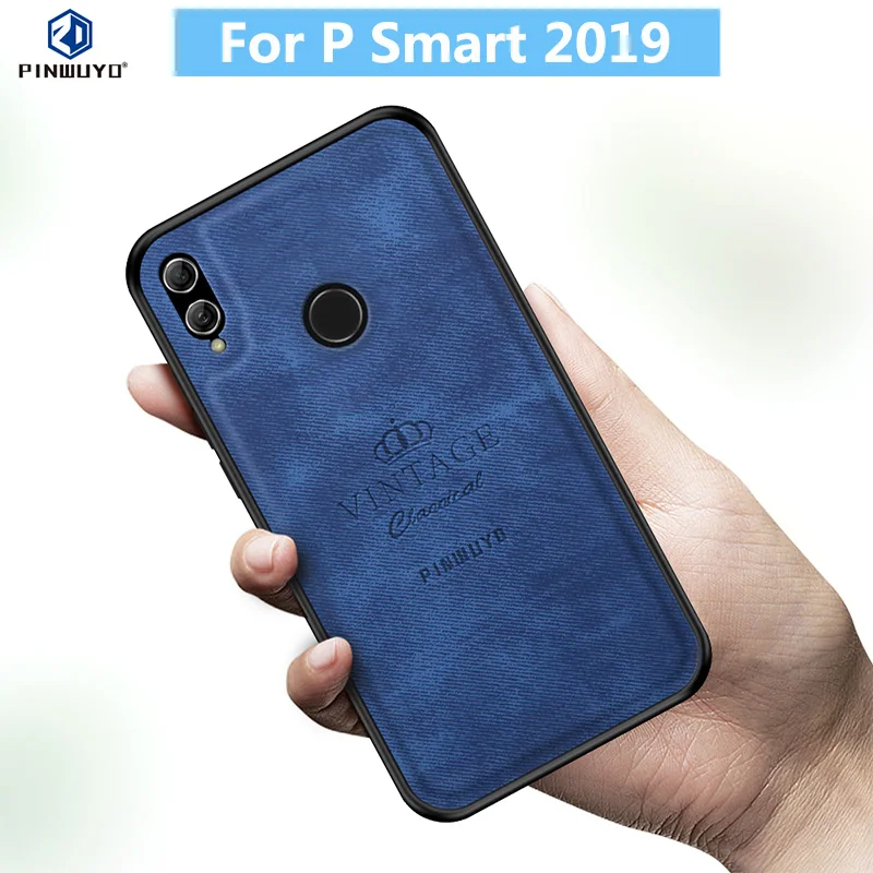 

For Huawei P Smart 2019 Case Original PINWUYO VINTAGE PU Leather Protective Phone Case for Huawei P Smart 2019 Shockproof Case