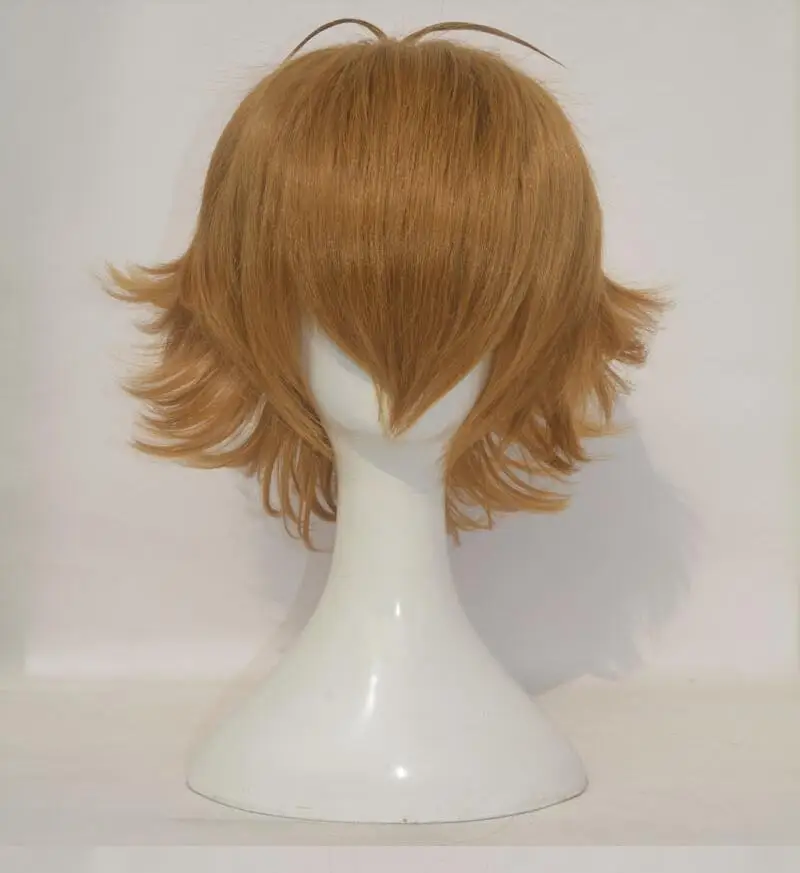 Anime Voltron:Legendary Defender Pidge Cosplay Wig Short Light Brown Heat Resistant Synthetic Hair Wigs+ Wig Cap