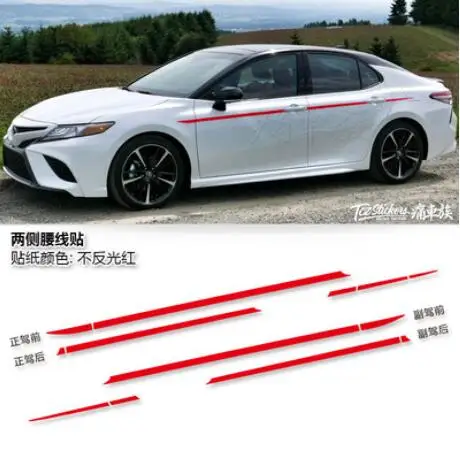 Автомобильные наклейки для Toyota Camry 2018 2019 Цветочная полоса Модифицированная