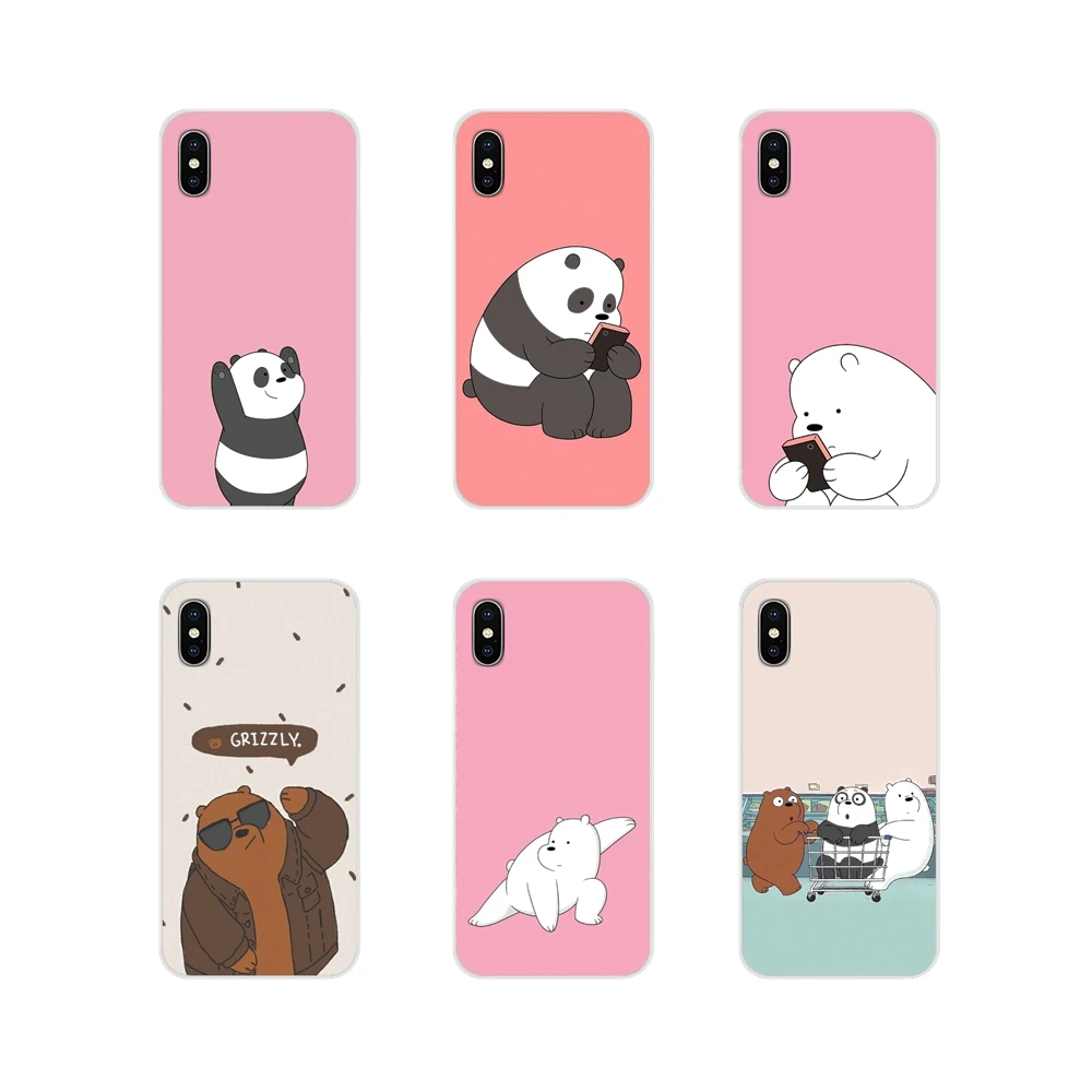Аксессуары чехлы для телефонов sony Xperia Z Z1 Z2 Z3 Z5 compact M2 M4 M5 C4 E3 T3 XA huawei mate 7 8 Y3II we bare bear |