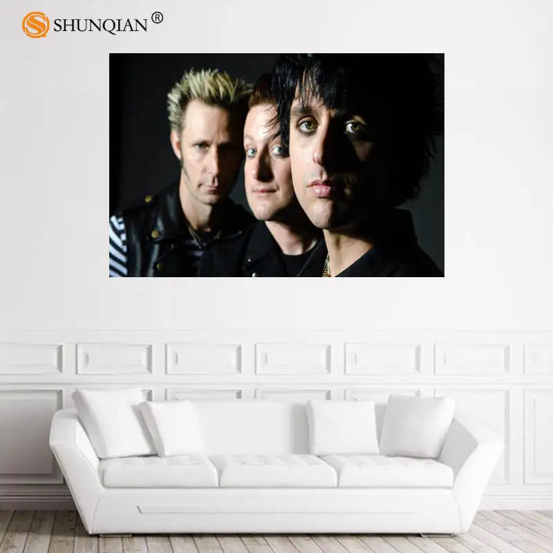 

Nice Green Day Poster Custom Satin Poster Print Cloth Fabric Wall Poster Print Silk Fabric Print Poster 18-1-30