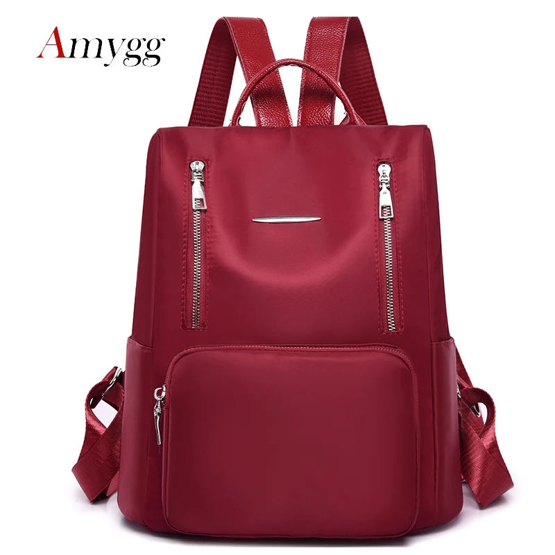 

Anti-theft Oxford Backpack Casual Double Zipper Backpack Women Shoulder School Bags For Teenage Girls Waterproof Travel Backpack