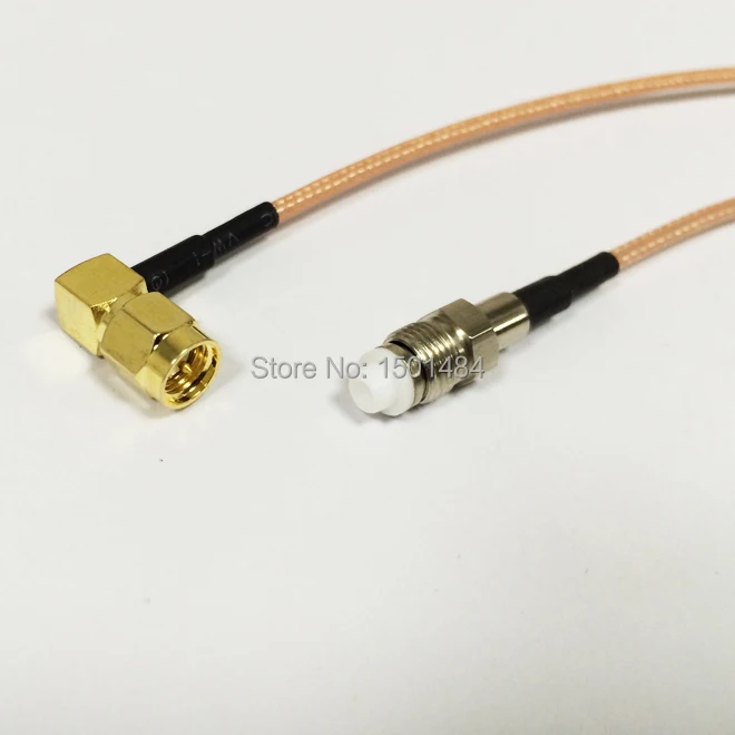 New SMA Male Plug Right Angle  Connector Switch FME  Female Jack Convertor RG316 Cable 15CM 6