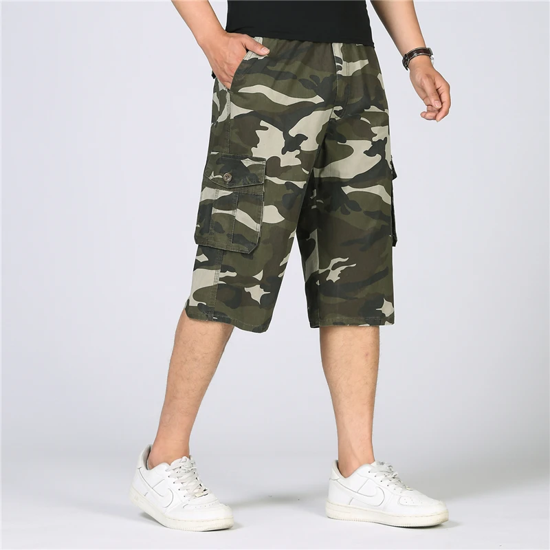 Buy Summer Camouflage Cargo Shorts Men Knee Length