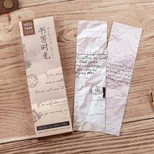 30 шт./упак. Ретро Письмо Поэзия Закладка для книги Бумага закладки Винтаж страничная Закладка школьные канцелярские принадлежности Papeleria sl2076