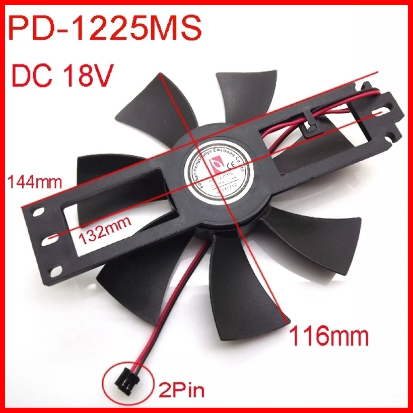 Ventilador sem Escova dc para Fogão de Indução Pd1225ms 18v 2pin C21-rt2110 Rt2121 Rt2122 Rt2123 Rt2124