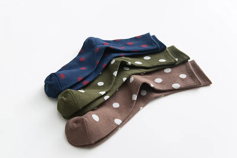 Женские носки 2019 Осенние новые модные удобные милые хлопковые повседневные носки в горошек для студентов