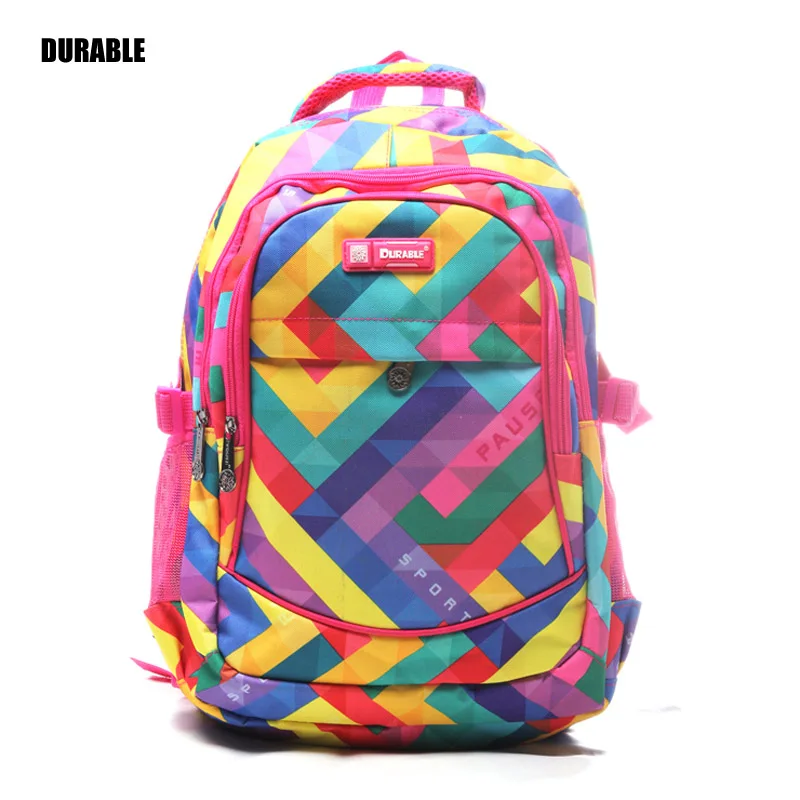 ПРОЧНЫЙ Геометрический Узор Конфеты Красочные Рюкзак Япония и Корейский Стиль