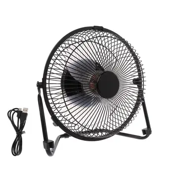 

Large Black All Metal Electric Rotating USB Powered 18650 Battery Powered Desktop Fan 100% brand new and high q