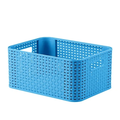 a basket Штабелируемая пластиковая корзина для хранения игрушек коробка для хранения мелочей - Цвет: a basket