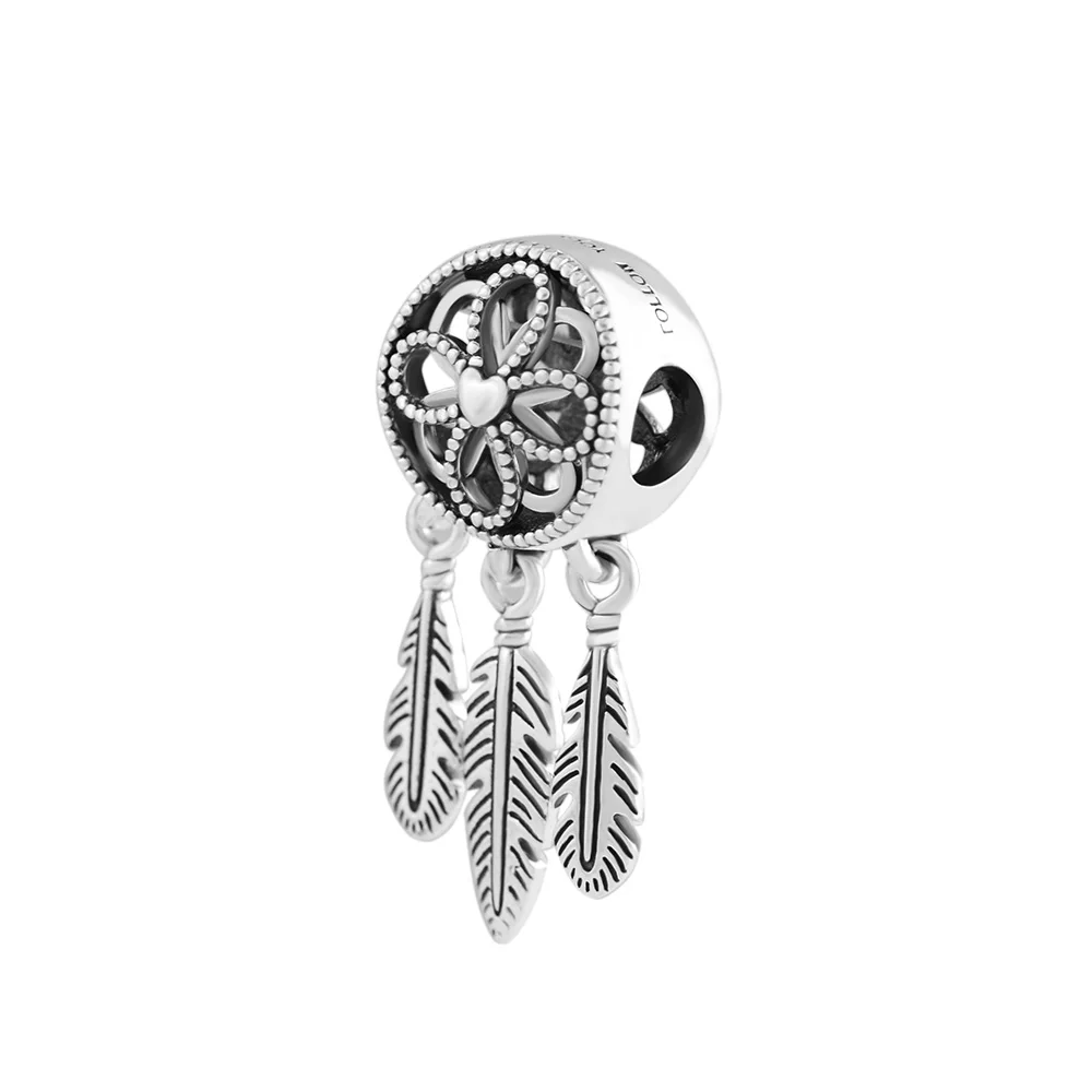 DIY Подходит для Pandora Charms браслеты духовный Ловец снов мотаться бусины 925 пробы-серебро-ювелирные изделия