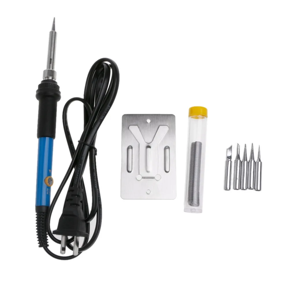 

8Pcs/Set 110V 60W Adjustable Temperature Soldering Iron Welding Gun Heat Pencil Kit Electric Soldering Irons