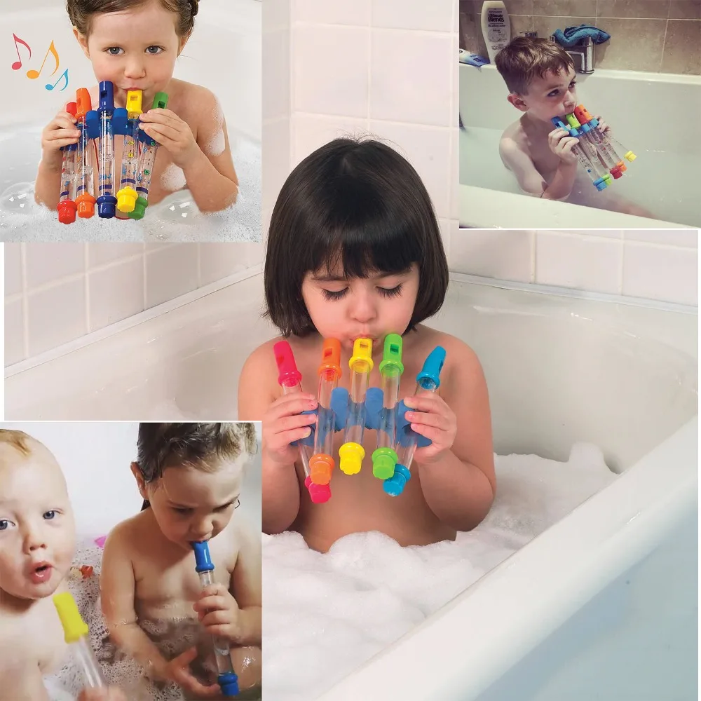 Детские Красочные Водные флейты, Детские Игрушки для ванны, веселые Музыкальные звуки, детские игрушки для ванной, детские игрушки и хобби, музыкальный инструмент