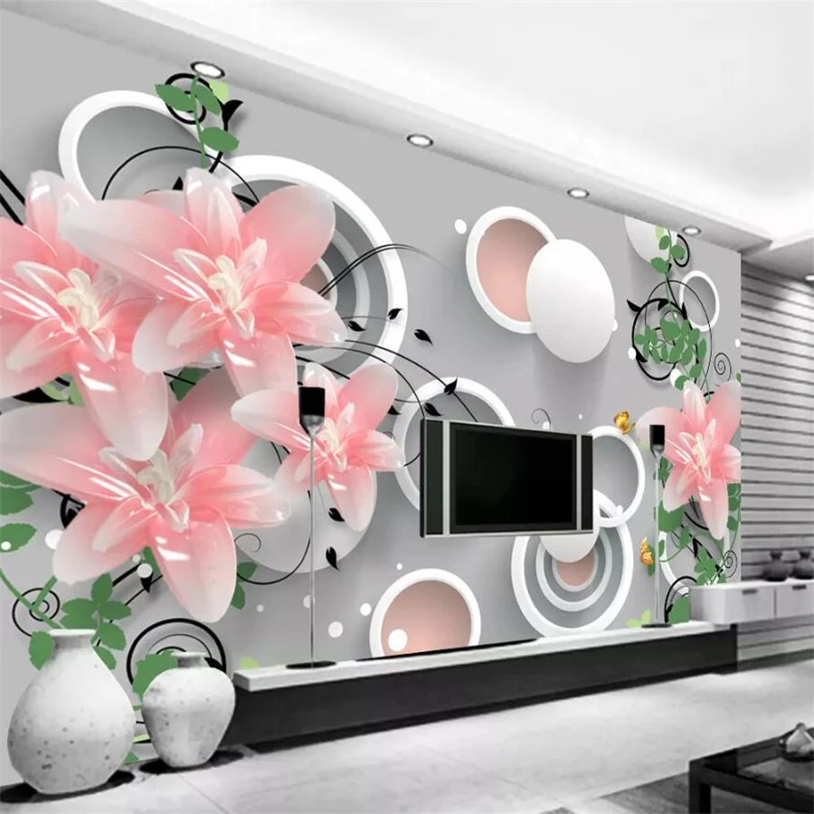Custom Wallpaper Floral Background 3d Mural Papel-De-Parede Beibehang Jade Flower-Trend