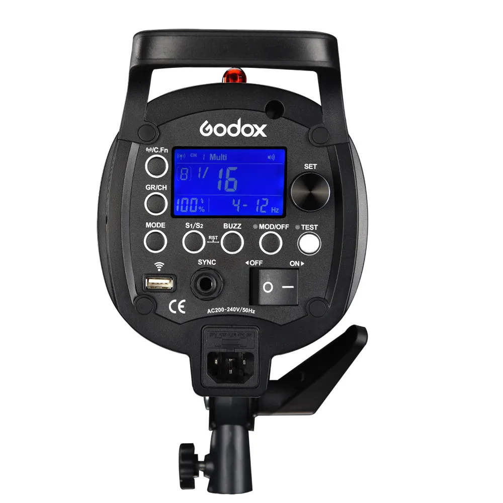 Высокоскоростной стробоскопический светильник Godox QT600II 600WS GN76 1/8000s со встроенной беспроводной системой 2,4G