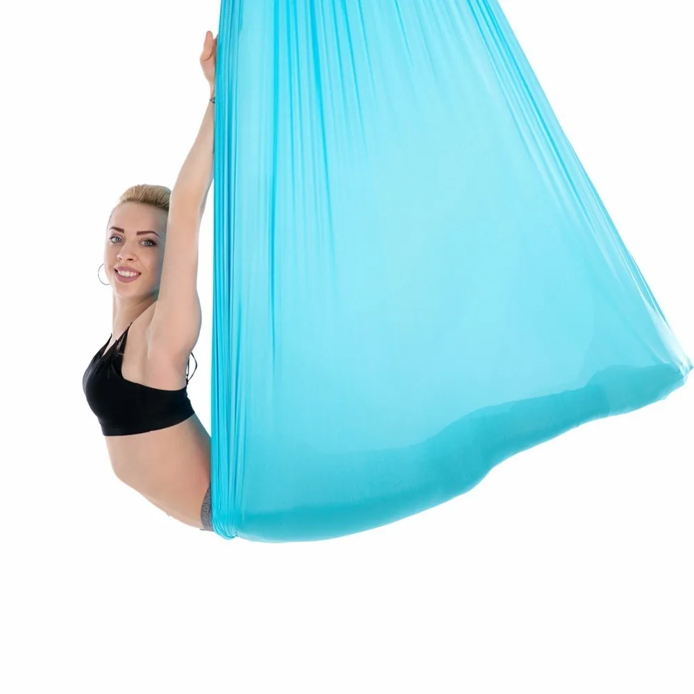 

Elastic Aerial Yoga Hammock Swing 5 Meters Multifunction Anti-gravity Yoga Belts For Yoga Training Yoga For Sporting
