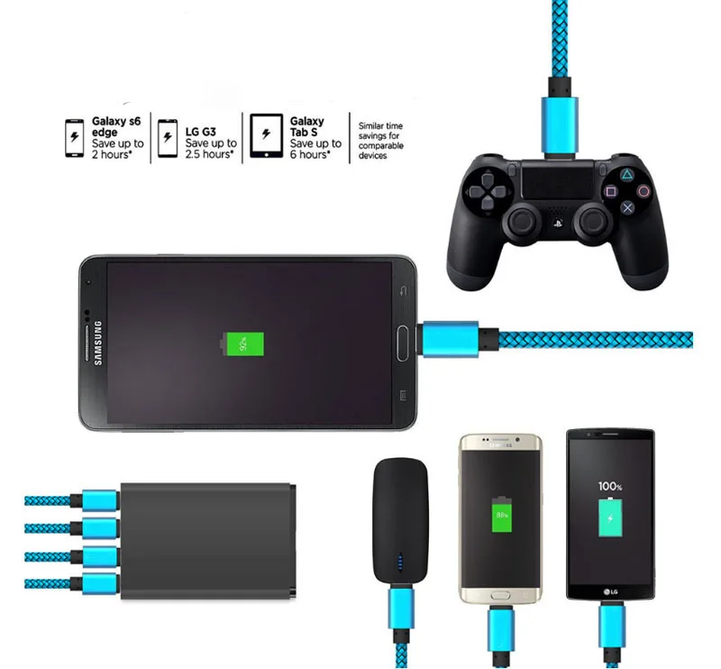 Кабель Micro usb для быстрой зарядки Samsung galaxy j4 j5 j6 j7 j8 honor 7a pro Nokia 3 5 Oukitel C8 нейлоновый