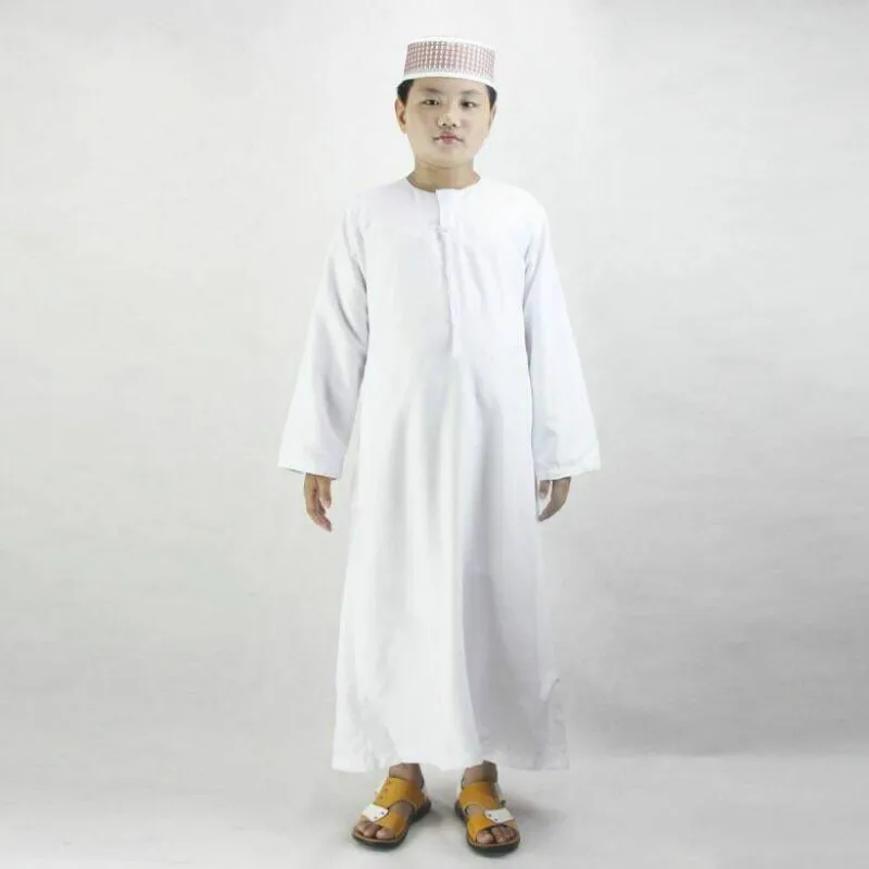 6 видов цветов Abaya Boy Jubba tobe мусульманская одежда для мужчин Арабский Кафтан с