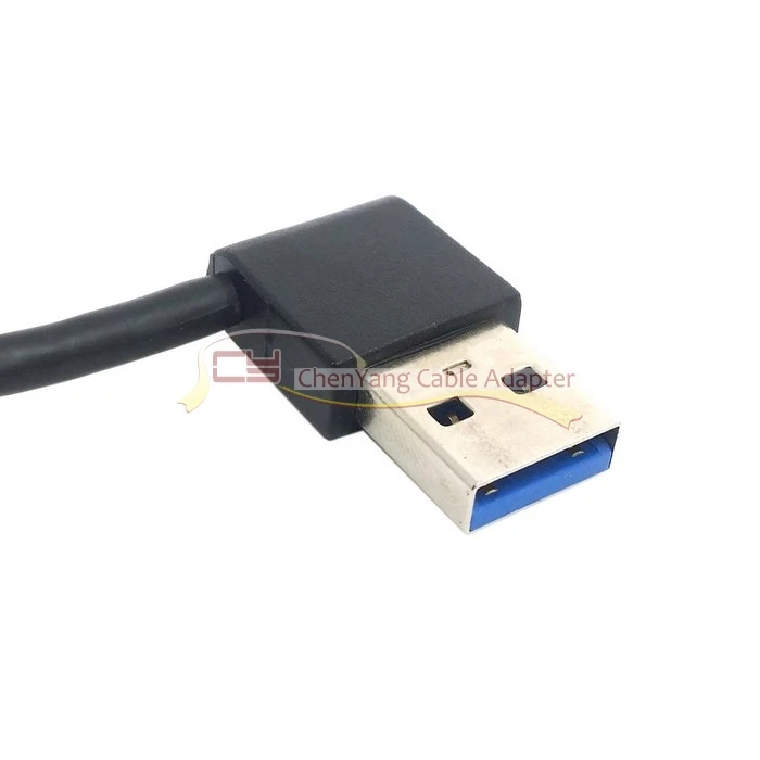 Chenyang USB 3,0 type A Мужской 90 градусов левый угловой правый угловой удлинитель 50 см