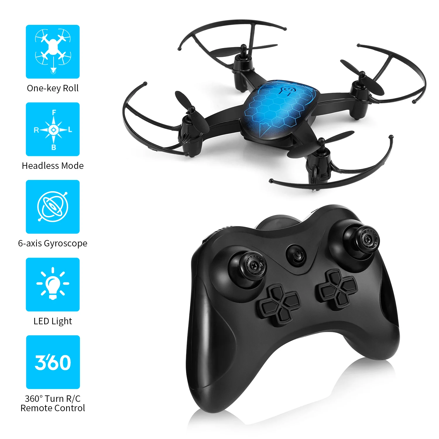

GBlife CX - 278 Mini RC Drone Headless 4CH LED Helicopter 6 Axis Quadcopters Safe Fly steadily Remote Control Toy