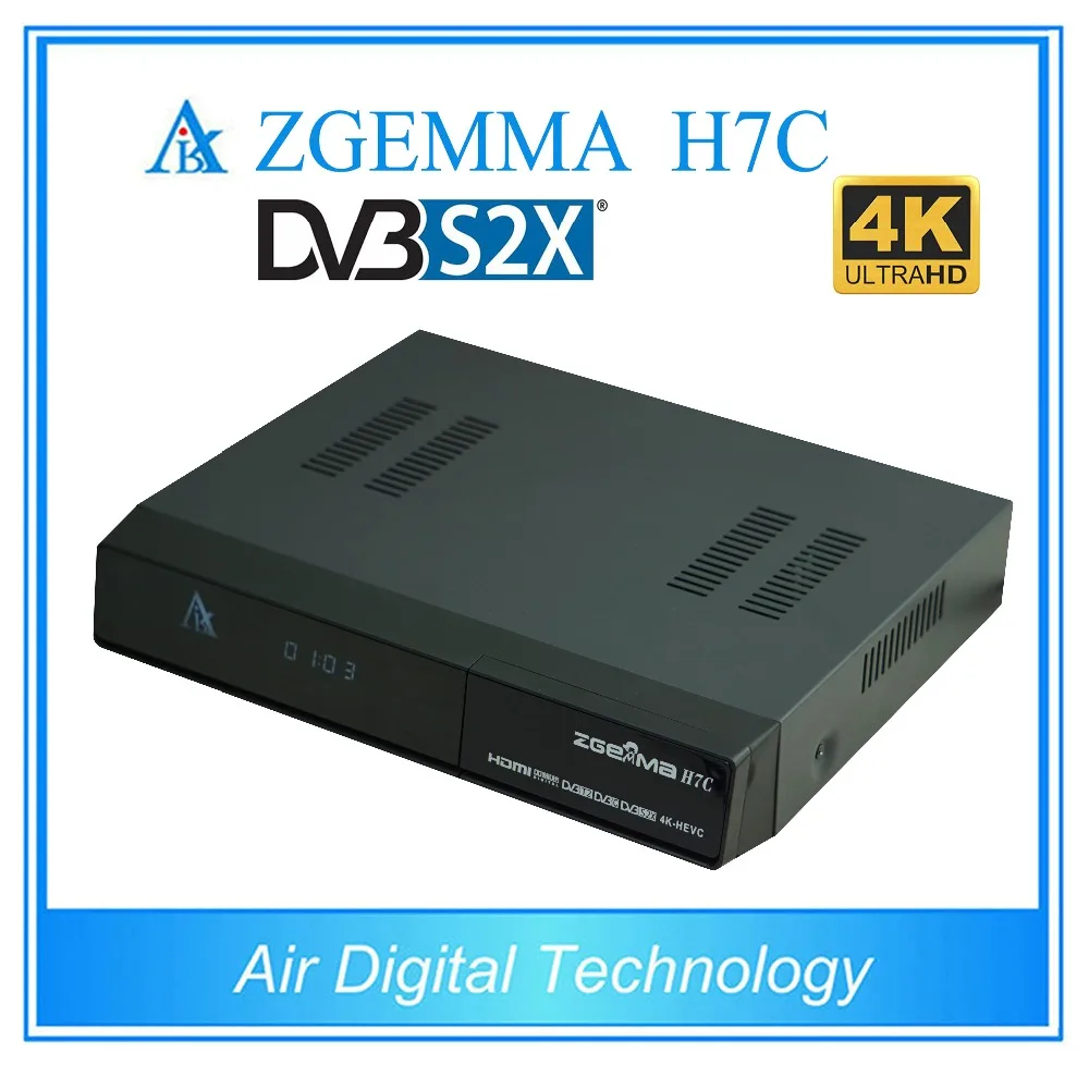 10 шт./партия zgemma h7c 4k ultra hd ТВ декодер dvb s2x/s2+ двойной dvb t2 и dvb c поддержка многопотокового