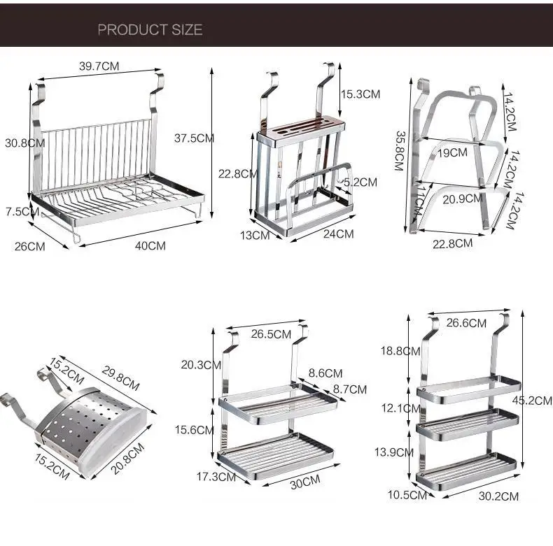 De Kuchnia принадлежности аксессуары органайзер для посуды из нержавеющей стали Cocina Органайзер Cozinha кухонная стойка