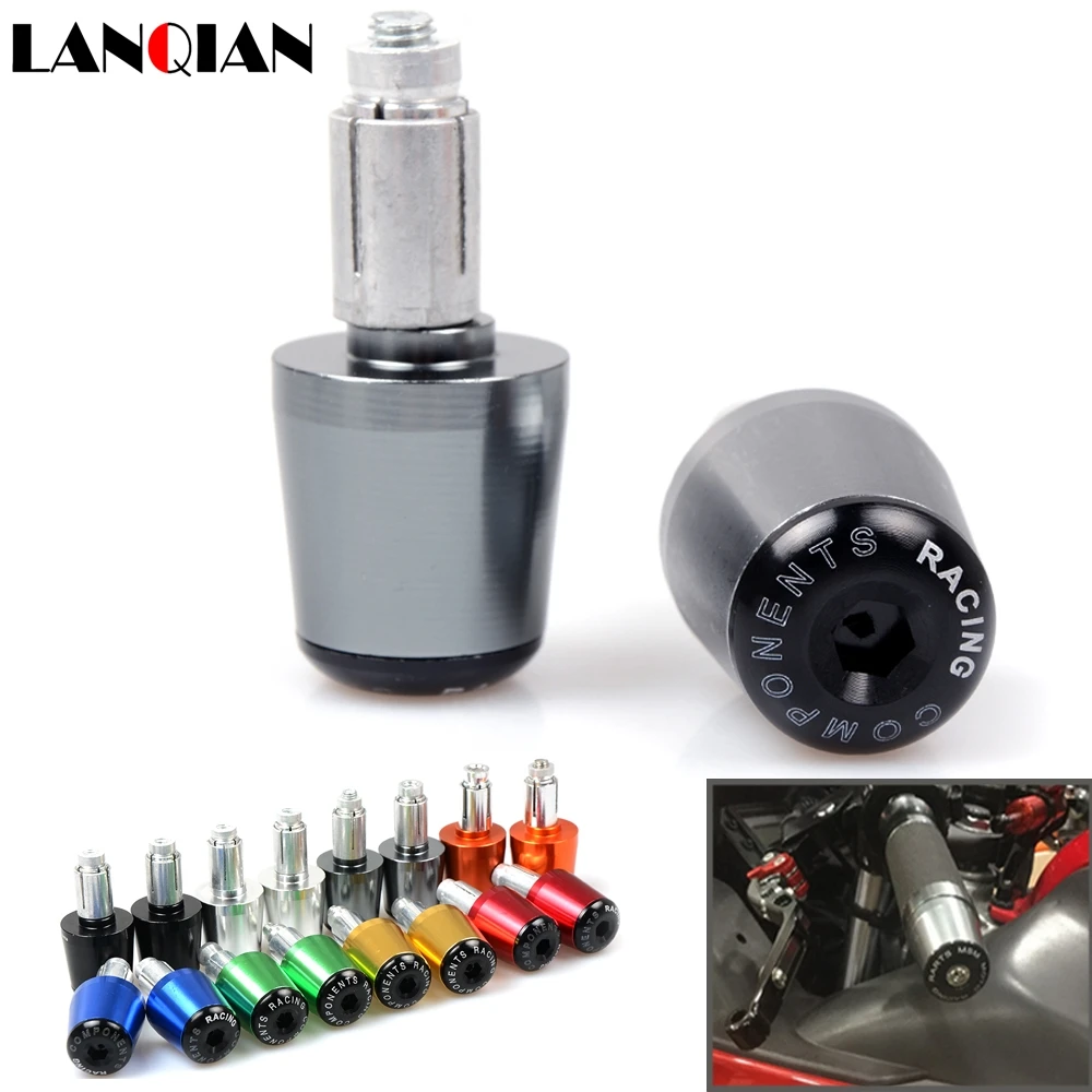 

Motorcycle CNC 7/8'' Handle Bar End Handlebar Grips Cap for Yamaha FZ1 FZ8 FZ6 S2 T-Max 500 530 Tirumph 955 ducati Honda CB650F