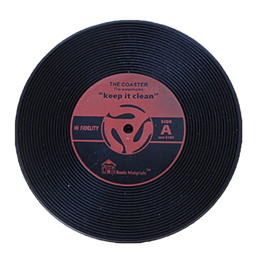 

1Pcs Home Table Cup Mat Creative Decor Coffee Drink Placemat Tableware Spinning Retro Vinyl Record Drinks Coasters HG-2089