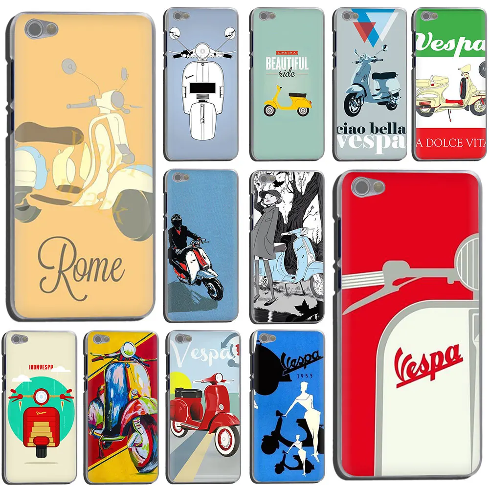 

Vespa Scooter Hard Phone Cover Case for Xiaomi Redmi K20 5 Plus GO 6A Note 8 5 6 Pro 4x 7