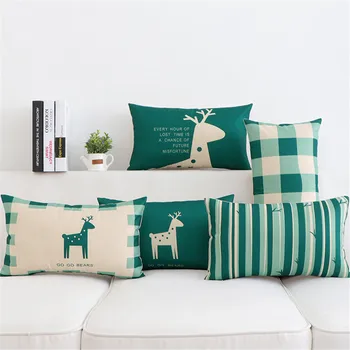 

30x50cm Waist Decorative Cushion Covers Christmas Car Pillow Case Sofa Throw Home Decor Square Throw Pillow Cover Home Textile