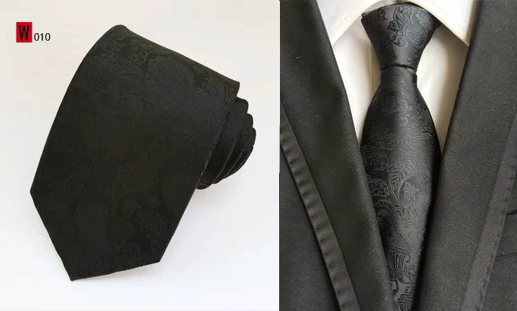 Ricnais Новое поступление мужской галстук пейсли шелковый галстук 8 см Модный классический красный черный галстук для мужчин Бизнес Свадебная вечеринка - Цвет: 10