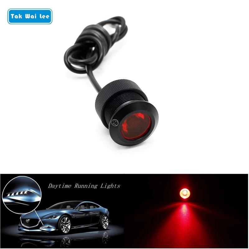 

Tak Wai Lee 23MM LED Eagle Eye Car Fog DRL Day Light Source Styling Reverse Parking Signal Red Waterproof Daytime Running Lamp