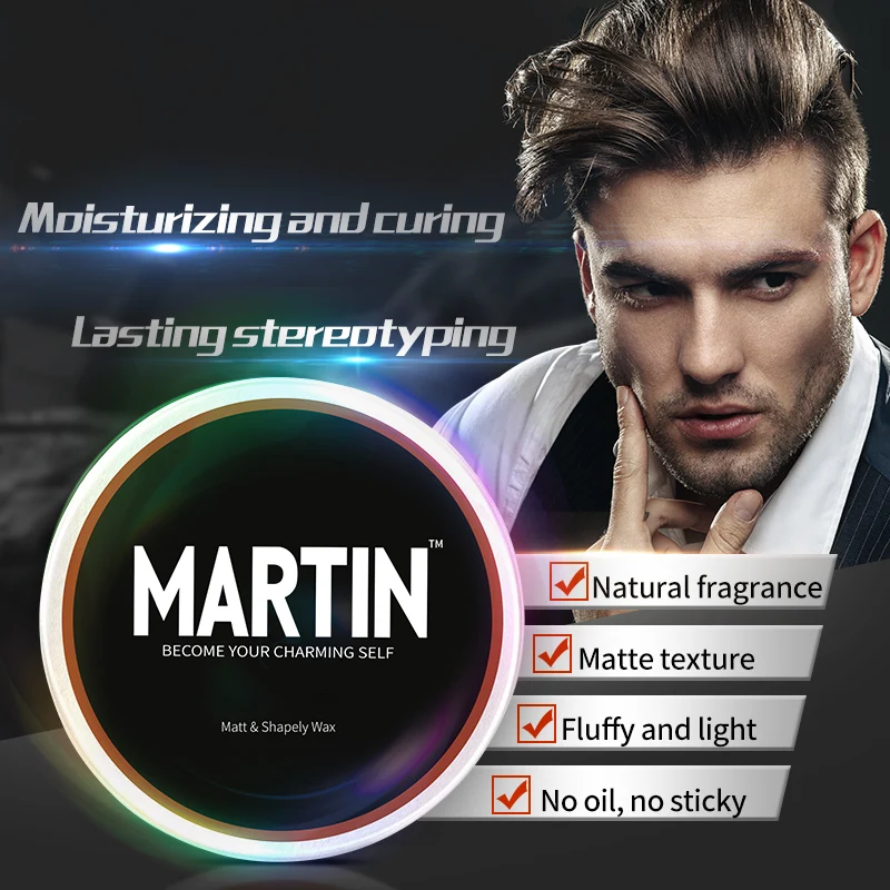 Professional Fashion Hair Mud Pomade Strong styling hair wax mens pomade Professional Fashion Hair Mud Pomade Strong styling hair wax mens pomade