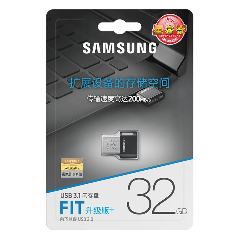 SAMSUNG USB 3,1 флэш-диск 128 GB 256 GB 300 МБ/с. Металлическая Ручка Mini Drive 32 GB 64 200 МБ/с. флэш-памяти Memory Stick U диск FIT Plus