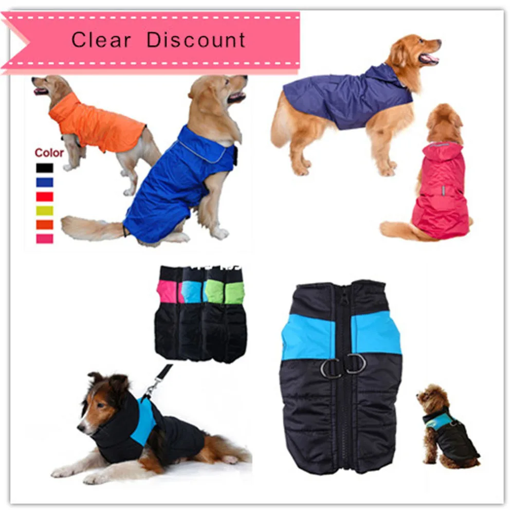 Hot Sale Winter Discount Warm Winter Dog Clothes Coat with Dog Ring for