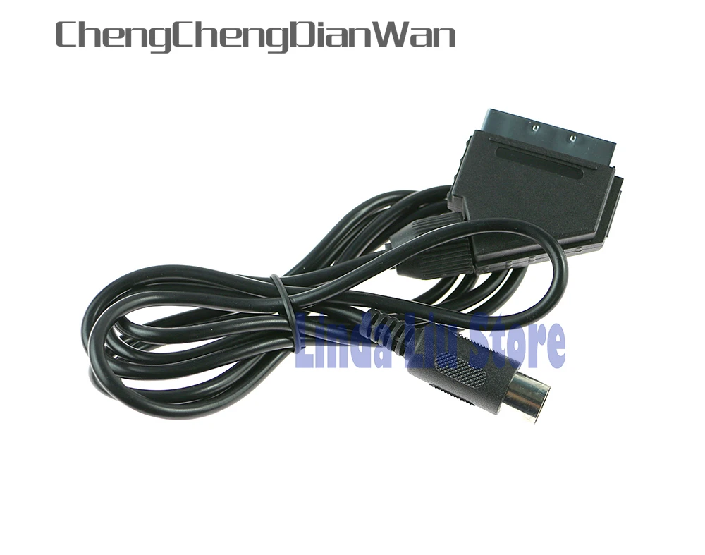 MD　メガドライブ SCART-RGB21ピンケーブル　音声ステレオ対応 : MD1(メガドライブ1) RGB ケーブル(SCART端子用) : 家電