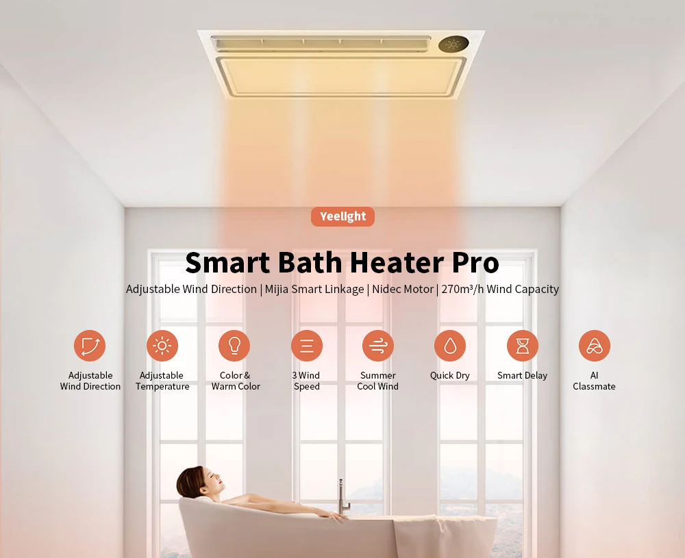 Yeelight YLYB02YL Multifunction Smart Bath Heater Pro Ceiling Light 15W Smart Appointment Intelligent Control For Smart Home