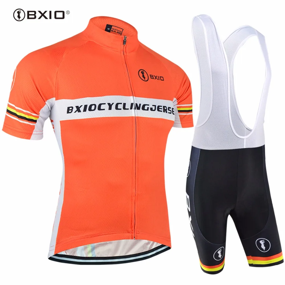 Бренд bxio Велоспорт Джерси Набор крутой велосипед одежда лето Ropa De Ciclismo спортивный Джерси оранжевый дорожный цикл одежда BX-0209O-033