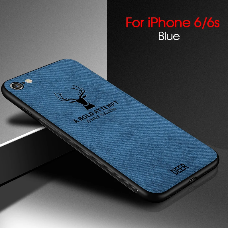 

Retro Cloth Texture Phone Case For iPhone 6 6S 7 8 Plus X XS MAX XR 6s 10 Fabric Canvas Soft Silicone Full Protection Cover Capa