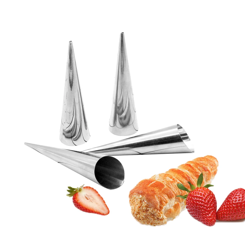 

Large Size Steel Danish Tube Bread Mold Cookie Dessert Croissant Molds For Baking Pastry Food Grade Stainless DIY Accessories
