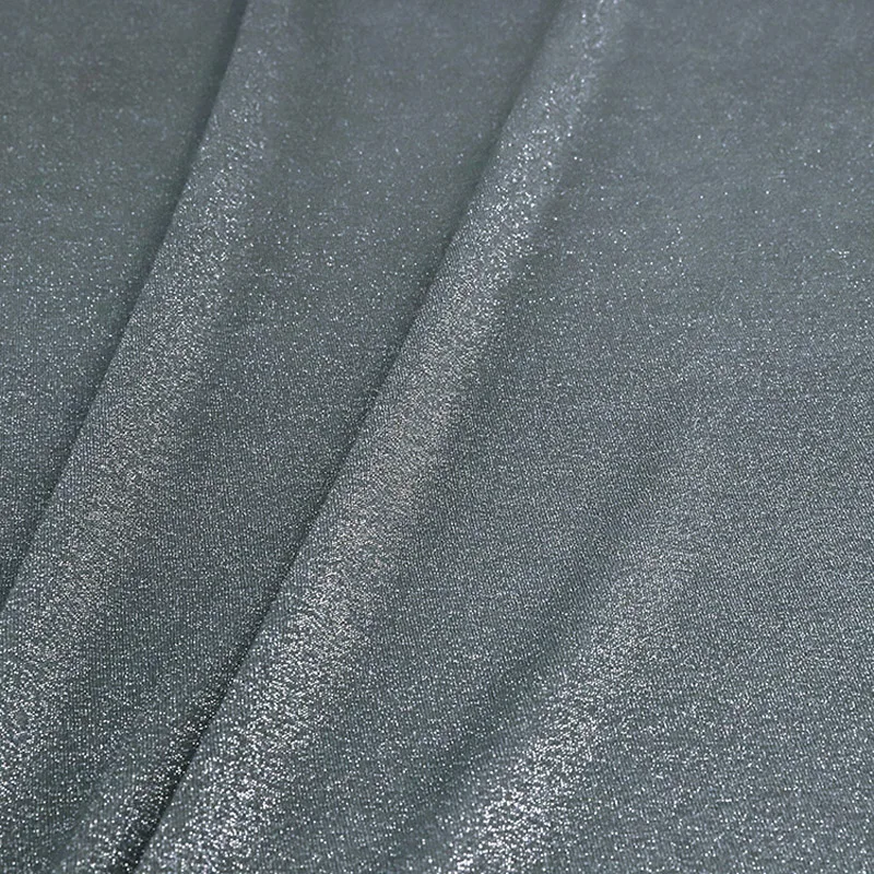 Блестящая ткань, эластичная качественная рубашка, платье, материал, блестящий люрекс, хорошо растягивается, летняя мода, женская трикотажная ткань