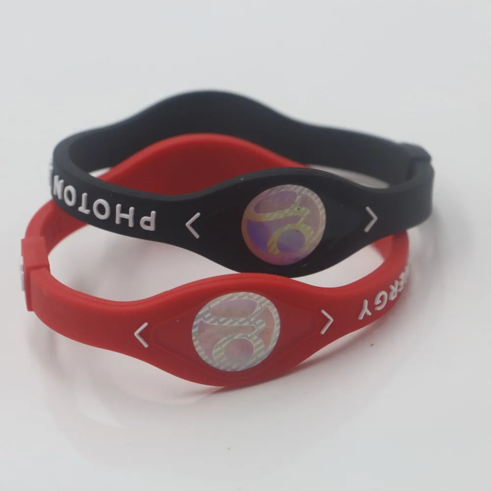 24pcs good qualit health protection rubber balance wristband silicone