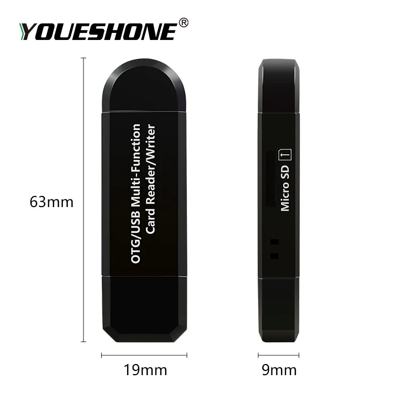 2 In 1 USB OTG Card Reader Flash Drive High-speed USB2.0 Universal OTG TF/SD Card for Android phone Computer Extension Headers