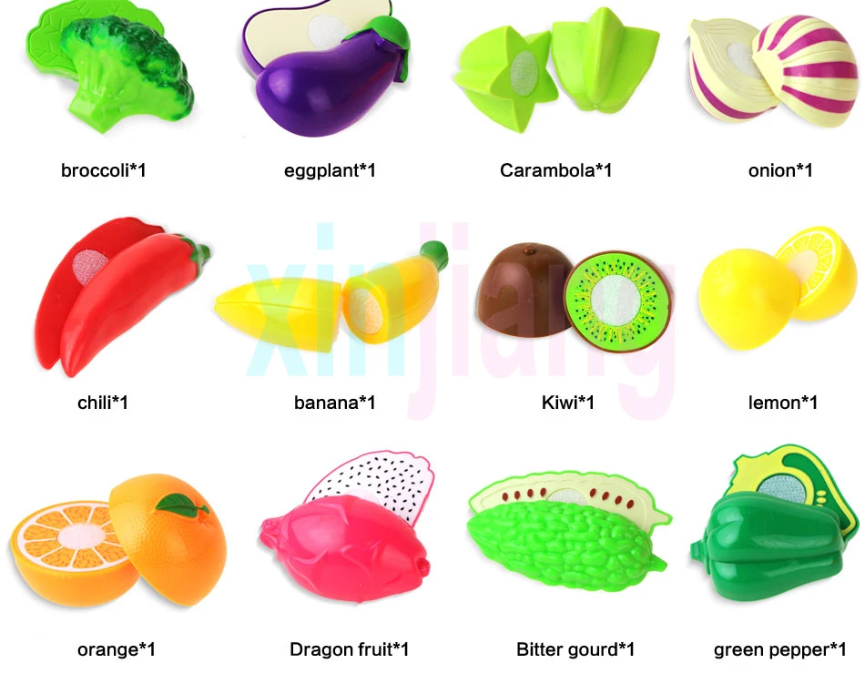 49 шт. миниатюрный игрушечный миксер игрушки для игры мини-еда корзина для фруктов и овощей резка фруктов овощей Развивающие игрушки для детей}