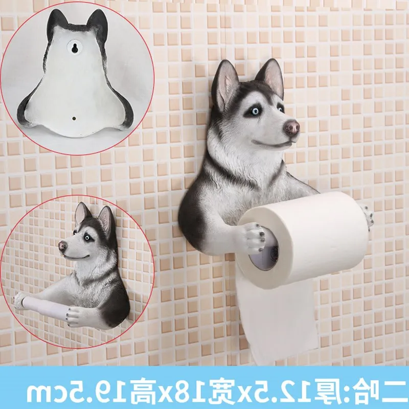 Коробка для салфеток из смолы 3D держатель для туалетной бумаги водонепроницаемый держатель для туалетной бумаги для собак настенный держатель для рулонной бумаги коробка для салфеток - Цвет: 1pcs
