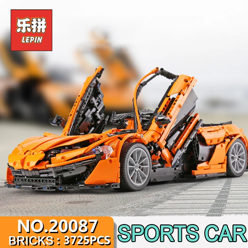 

Lepin 20087 Technic Car The MOC-16915 Orange Super Racing Car Set Building Blocks Bricks Kids Toys Car Model Christmas Gift