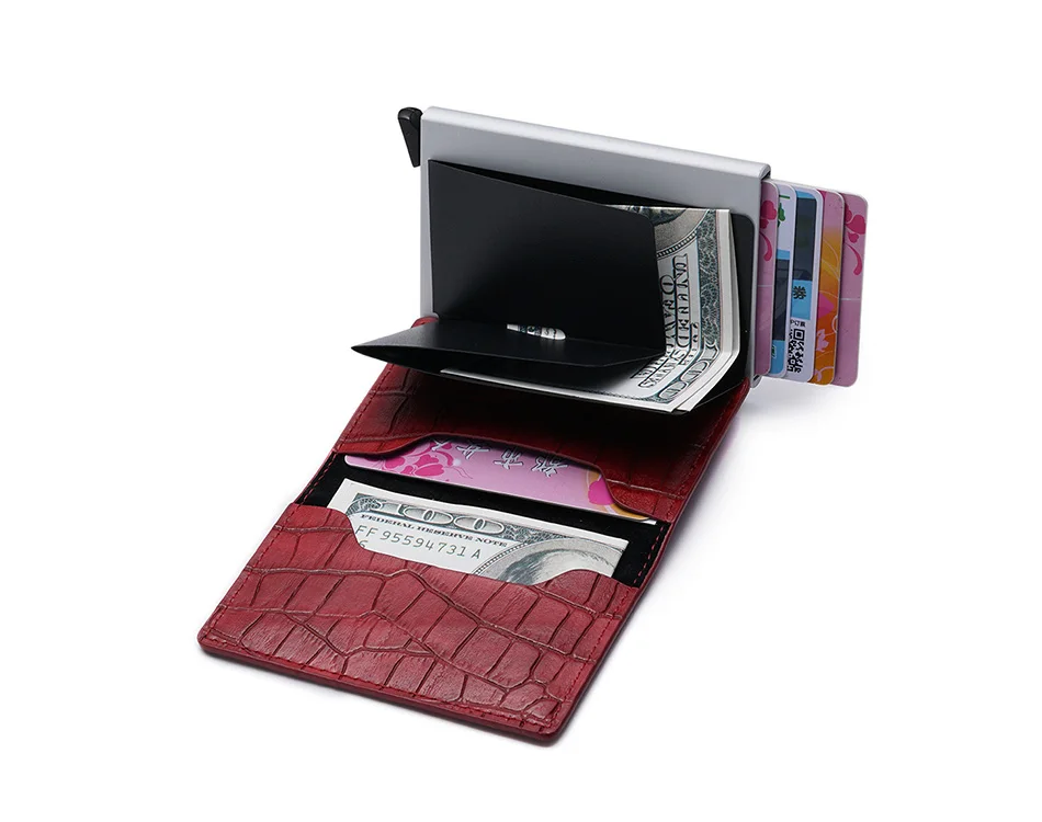 Высококачественный RFID банк Бизнес держатель для карт Для мужчин алюминия металлической карты бумажник протектор держатель кредитной