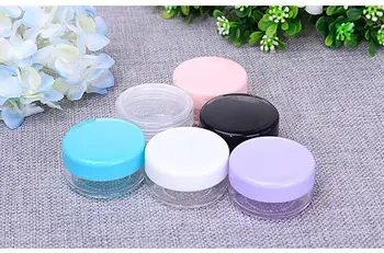 

300pcs 10g 15g 20g Plastic Cosmetic Makeup Jar Pot Transparent Sample Bottle Eyeshadow Cream Lip Balm Container Storage Box Jars