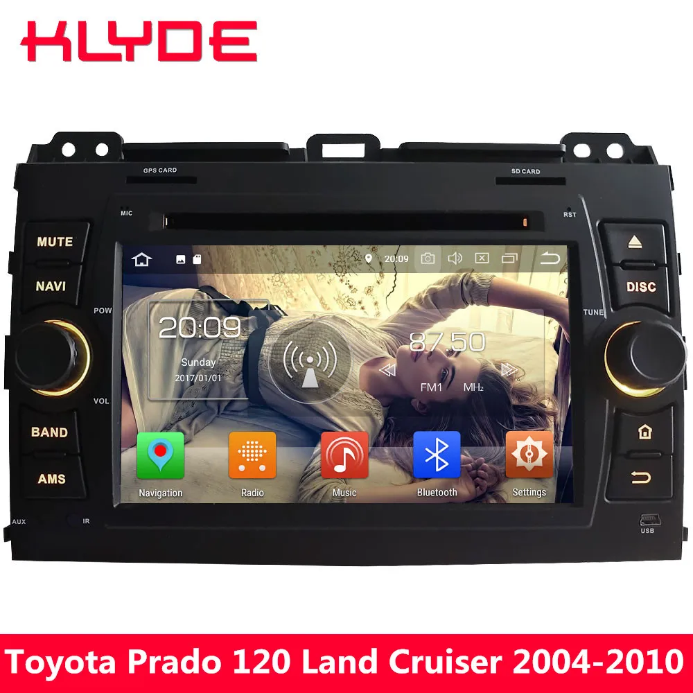 

KLYDE 4G Octa Core 4GB RAM 32GB ROM Android 8 7.1 Car DVD Multimedia Player Radio For Toyota Land Cruiser Prado LC120 2004-2010