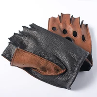 Водительские перчатки кожаные #4